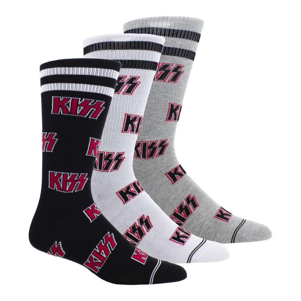 Kiss - Volume Crew Sokken - Multicolours/Grijs